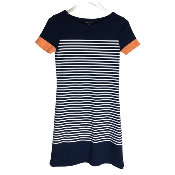 Read description- Brooks Brothers Blue Striped Short Sleeve Dress XS - Picture 1 of 6